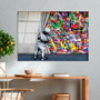 Wallity Pintura Decorativa de Vidrio Templado 70 x 100 cm Multicolor